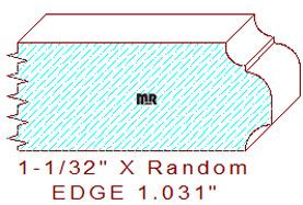 Edge Moulding 1-1/32" Edge Moulding 1-1/32"