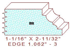 Edge Moulding 1-1/16" - 3 Edge Moulding 1-1/16" - 3