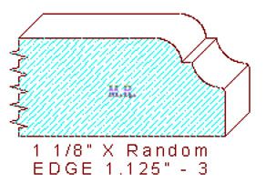 Edge Moulding 1-1/8" - 3 Edge Moulding 1-1/8" - 3
