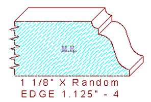 Edge Moulding 1-1/8" - 4 Edge Moulding 1-1/8" - 4