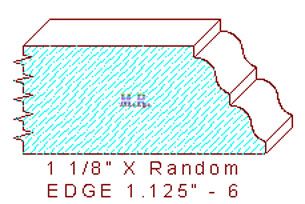 Edge Moulding 1-1/8" - 6 Edge Moulding 1-1/8" - 6