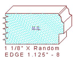 Edge Moulding 1-1/8" - 8 Edge Moulding 1-1/8" - 8
