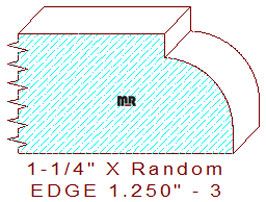 Edge Moulding 1-1/4" - 3 Edge Moulding 1-1/4" - 3