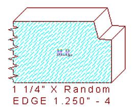 Edge Moulding 1-1/4" - 4 Edge Moulding 1-1/4" - 4
