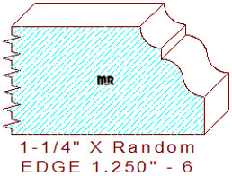 Edge Moulding 1-1/4" - 6 Edge Moulding 1-1/4" - 6