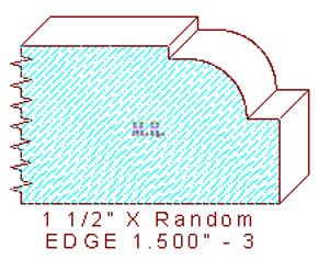 Edge Moulding 1-1/2" - 3 Edge Moulding 1-1/2" - 3