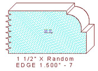 Edge Moulding 1-1/2" - 7 Edge Moulding 1-1/2" - 7