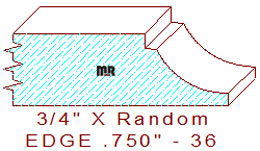 Edge Moulding 3/4" - 36 Edge Moulding 3/4" - 36