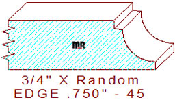 Edge Moulding 3/4" - 45 Edge Moulding 3/4" - 45