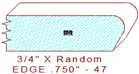 Edge Moulding 3/4" - 47 Edge Moulding 3/4" - 47
