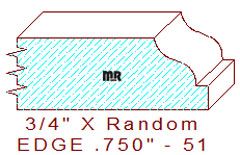 Edge Moulding 3/4" - 51 Edge Moulding 3/4" - 51