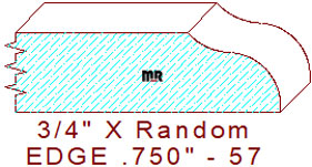 Edge Moulding 3/4" - 57 Edge Moulding 3/4" - 57