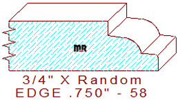 Edge Moulding 3/4" - 58 Edge Moulding 3/4" - 58
