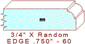 Edge Moulding 3/4" - 60 Edge Moulding 3/4" - 60