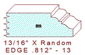 Edge Moulding 13/16" - 13 Edge Moulding 13/16" - 13