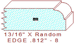 Edge Moulding 13/16" - 8 Edge Moulding 13/16" - 8