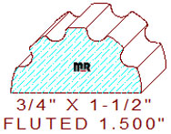Fluted 1-1/2" Fluted 1-1/2"