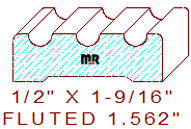 Fluted 1-9/16" Fluted 1-9/16"