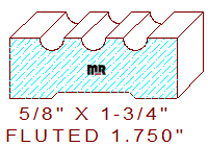 Fluted 1-3/4" Fluted 1-3/4"