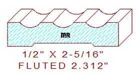 Fluted 2-5/16" Fluted 2-5/16"