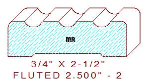 Fluted 2-1/2" - 2 Fluted 2-1/2" - 2
