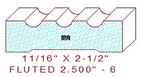 Fluted 2-1/2" - 6