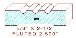 Fluted 2-1/2" Fluted 2-1/2"
