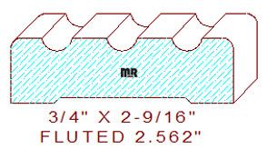 Fluted 2-9/16" Fluted 2-9/16"
