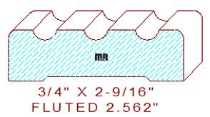 Fluted 2-9/16" 