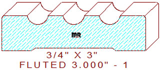 Fluted Moulding 3" - 1 Fluted Moulding 3" - 1