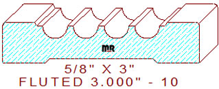 Fluted Moulding 3" - 10 Fluted Moulding 3" - 10