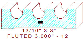 Fluted Moulding 3" - 12