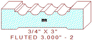 Fluted Moulding 3" - 2 Fluted Moulding 3" - 2