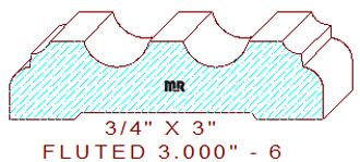Fluted Moulding 3" - 6 Fluted Moulding 3" - 6