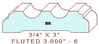 Fluted Moulding 3" - 6