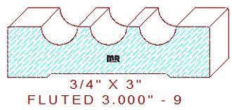 Fluted Moulding 3" - 9