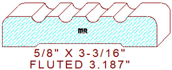 Fluted 3-3/16"