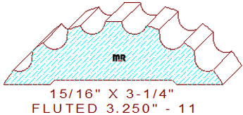 Fluted Moulding 3-1/4" - 11