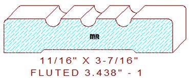 Fluted Moulding 3-7/16" - 1