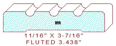 Fluted Moulding 3-7/16" Fluted Moulding 3-7/16"