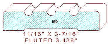 Fluted Moulding 3-7/16"