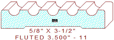 Fluted Moulding 3-1/2" - 11 Fluted Moulding 3-1/2" - 11