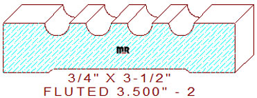 Fluted Moulding 3-1/2" - 2 Fluted Moulding 3-1/2" - 2