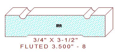 Fluted 3-1/2" - 8 Fluted 3-1/2" - 8