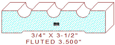 Fluted Moulding 3-1/2" Fluted Moulding 3-1/2"