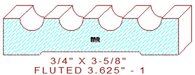 Fluted Moulding 3-5/8" - 1