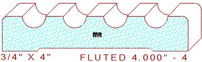 Fluted Moulding 4" - 4 Fluted Moulding 4" - 4