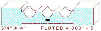 Fluted Moulding 4" - 5 Fluted Moulding 4" - 5