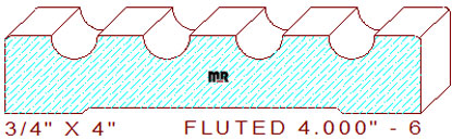 Fluted Moulding 4" - 6 Fluted Moulding 4" - 6