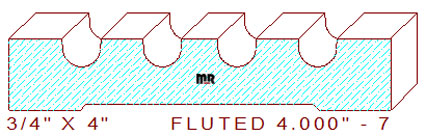 Fluted Moulding 4" - 7 Fluted Moulding 4" - 7